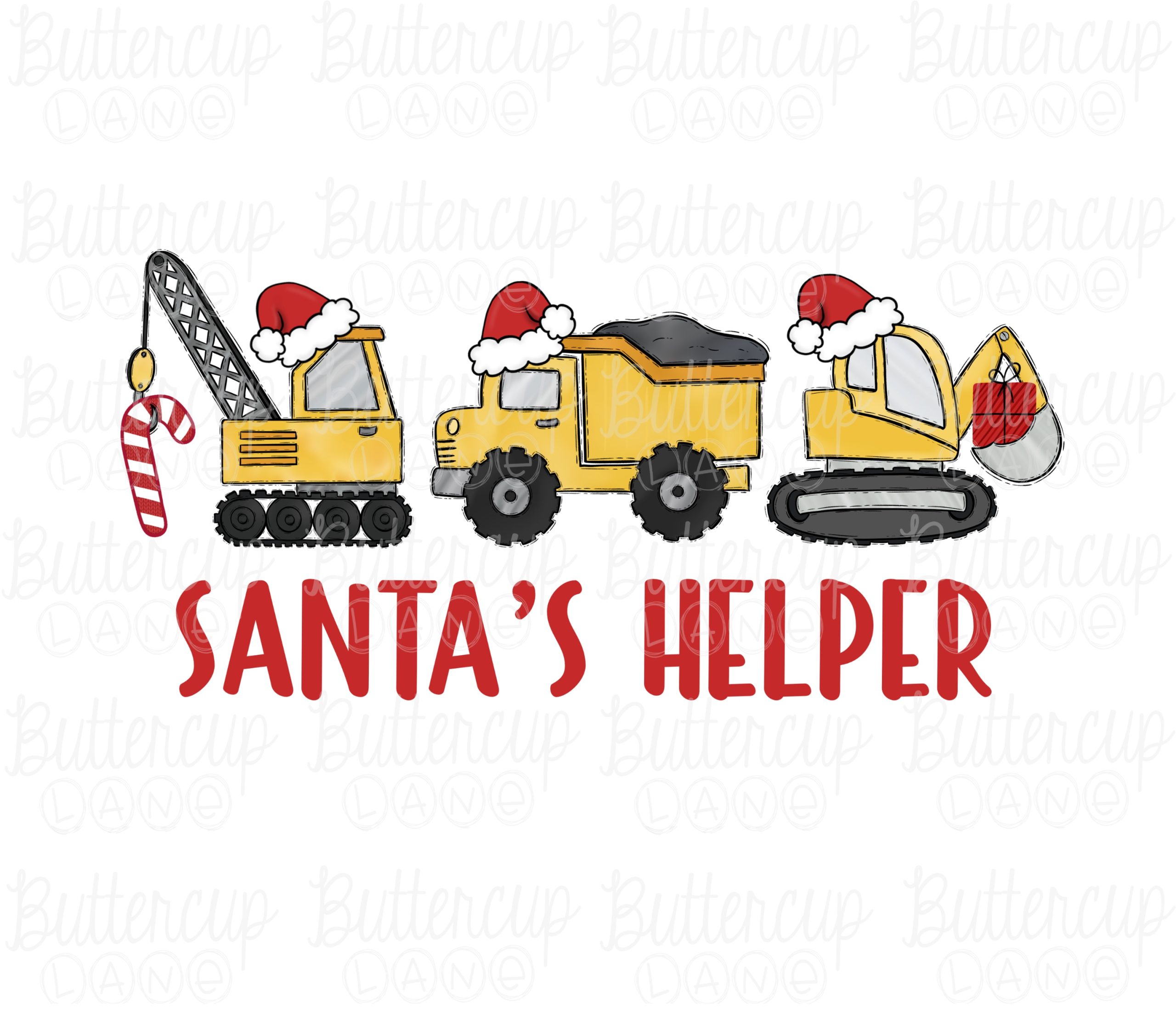 Santa Helper Engineer Santa’s Helper Christmas Construction PNG / Dump Truck / Digital ...